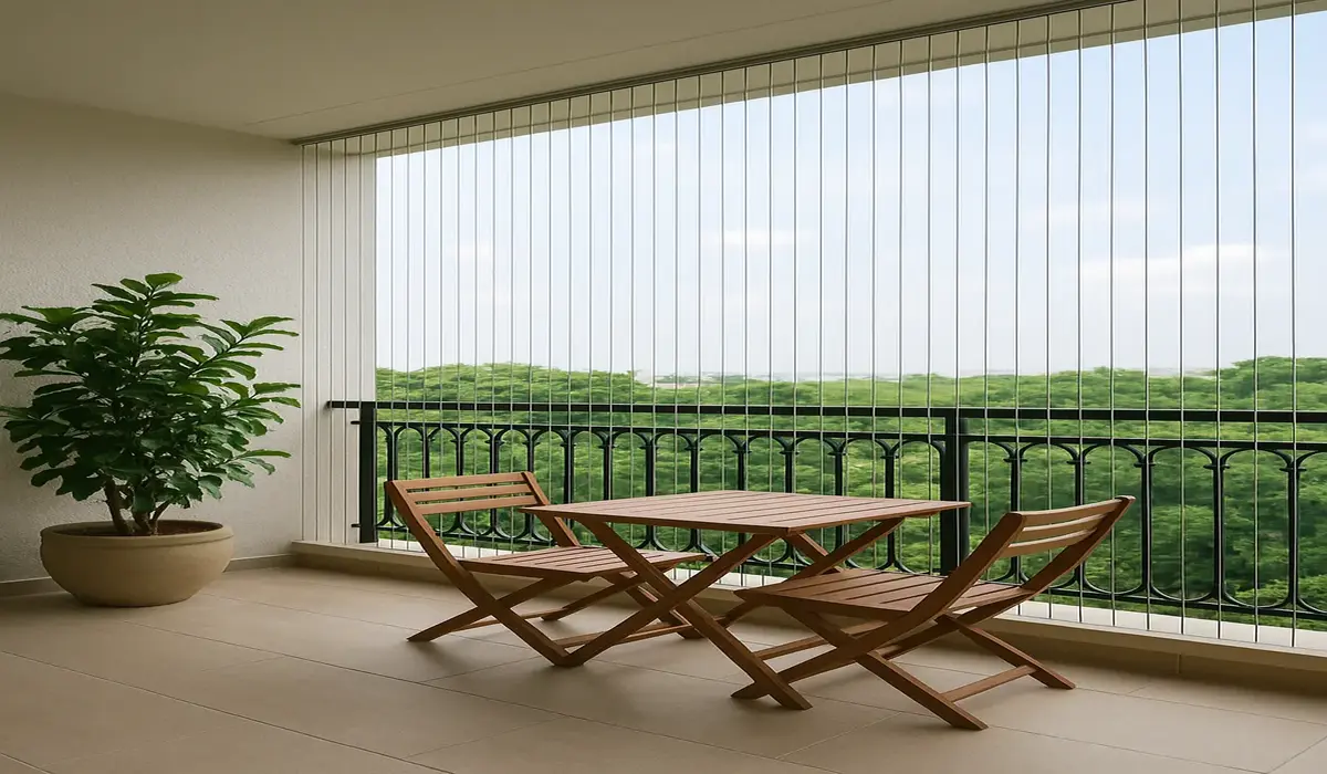 Stainless Steel Invisible Grills for Balcony by Shalini Home Safety